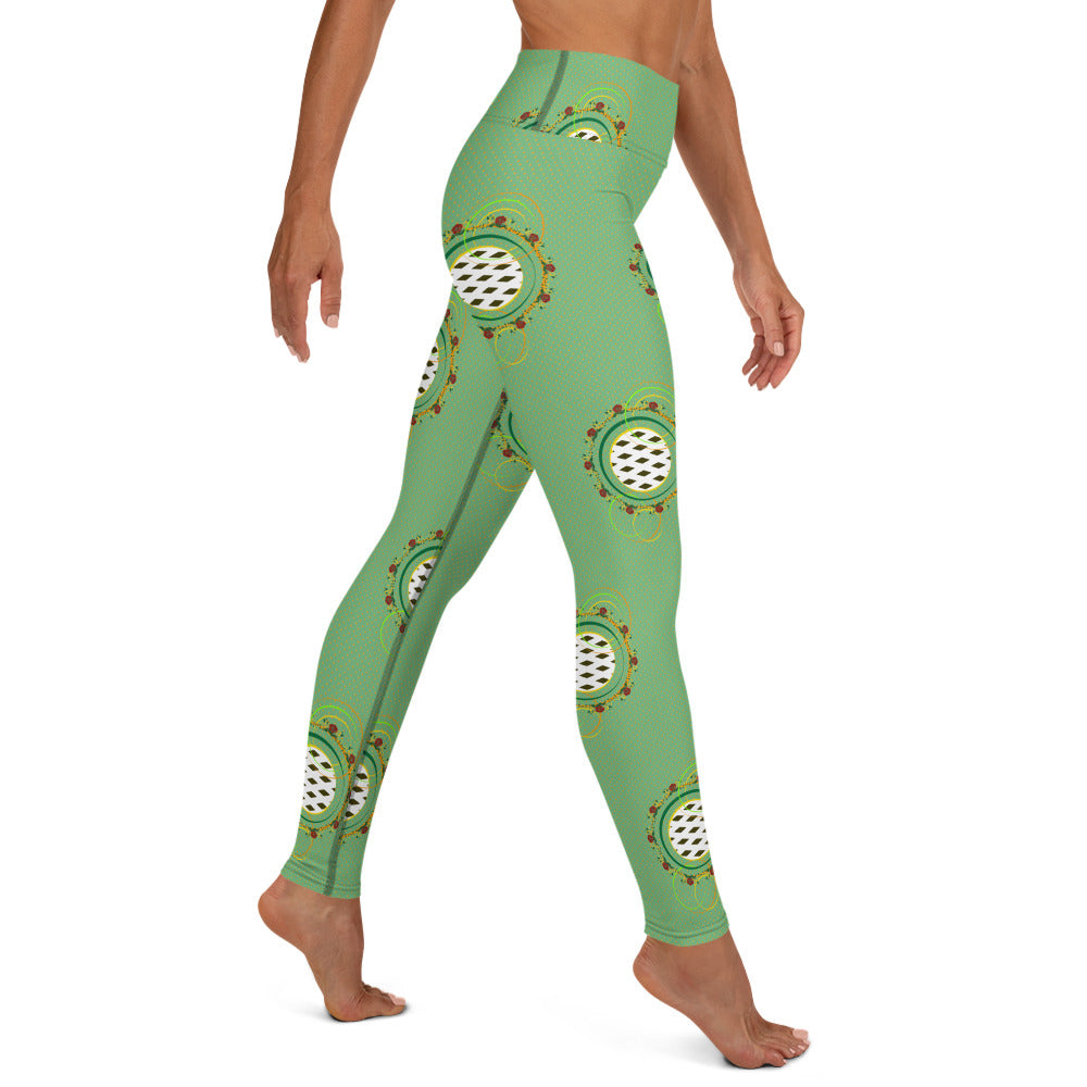 Adaeze Print Leggings - Aqua