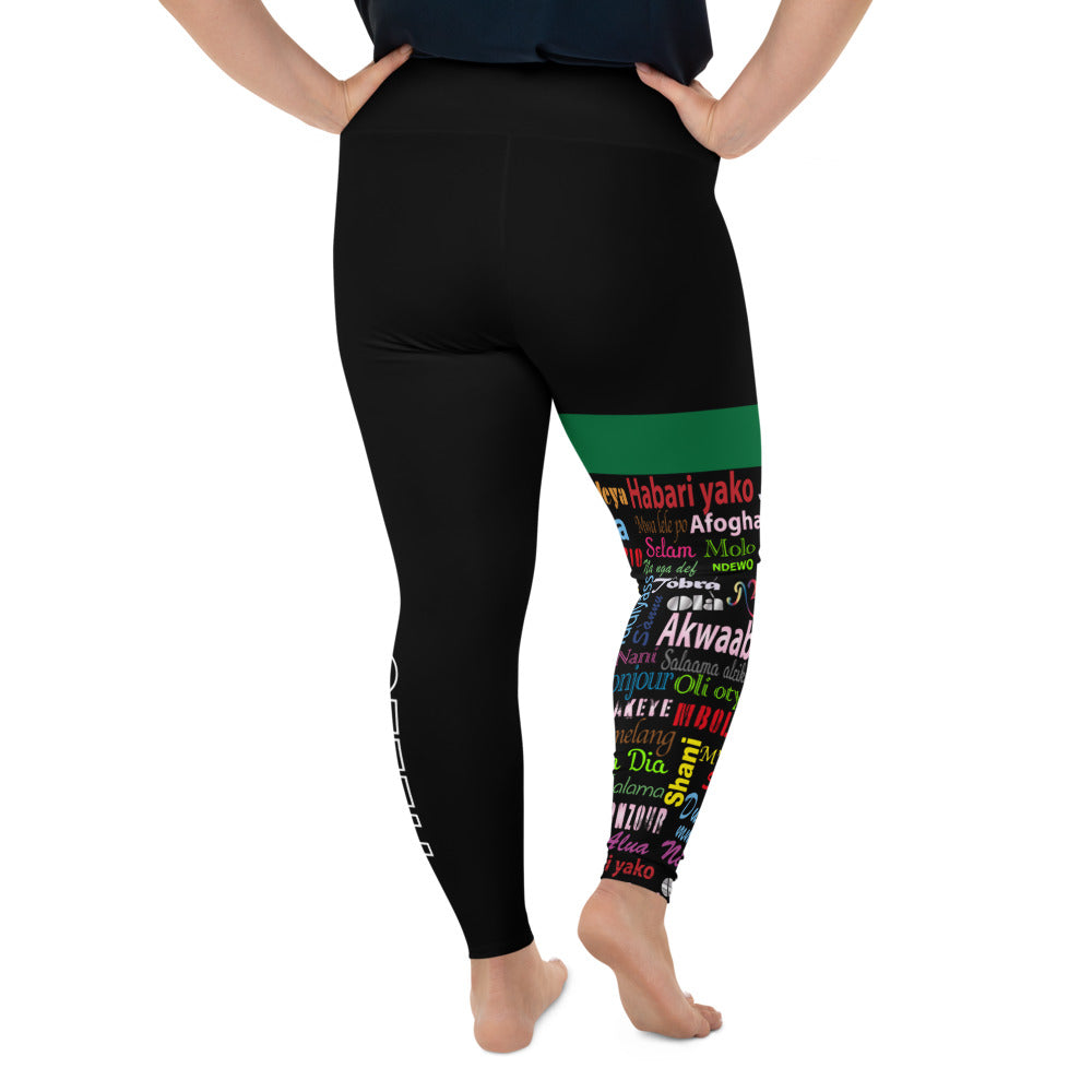 AfriBix Hello Print Plus Size High Waist Leggings