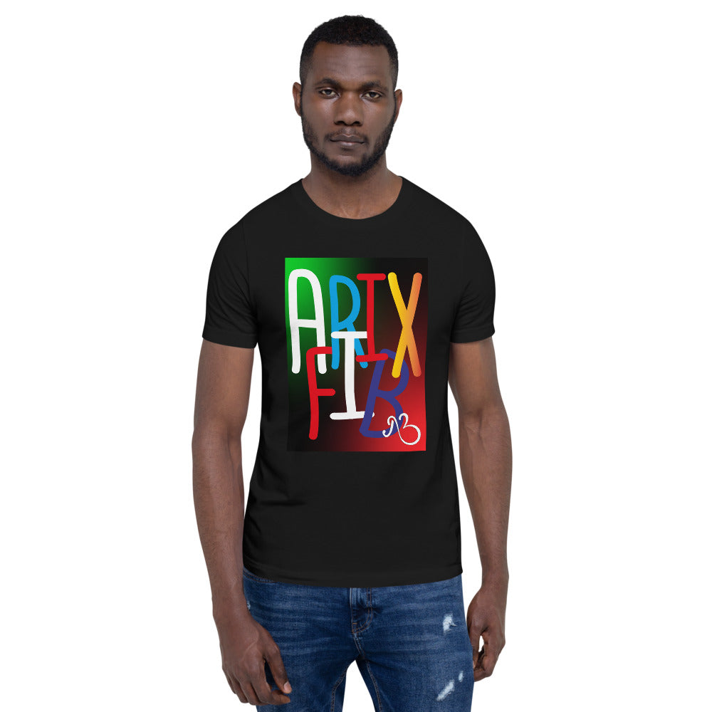 AfriBix Collage Galaxy Print Short-Sleeve Unisex T-Shirt