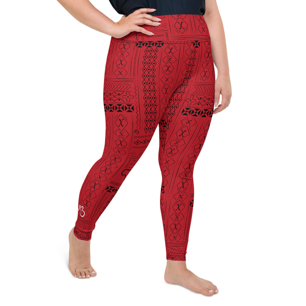 AfriBix Tribal Print Plus Size High Waist Leggings