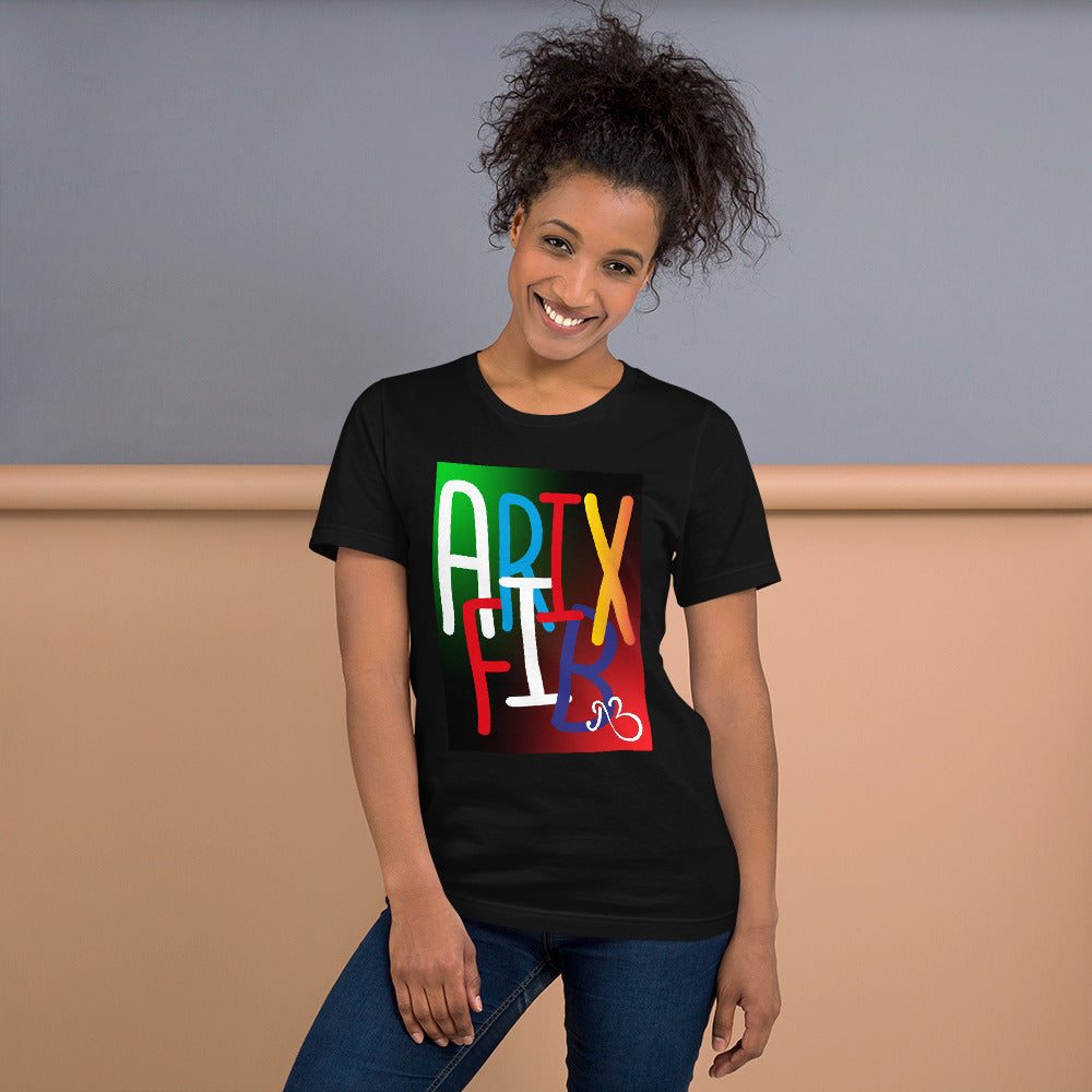 AfriBix Collage Galaxy Print Short-Sleeve Unisex T-Shirt