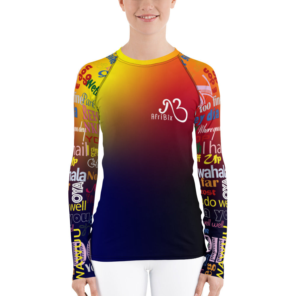 AfriBix Pidgin Galaxy Rash Guard