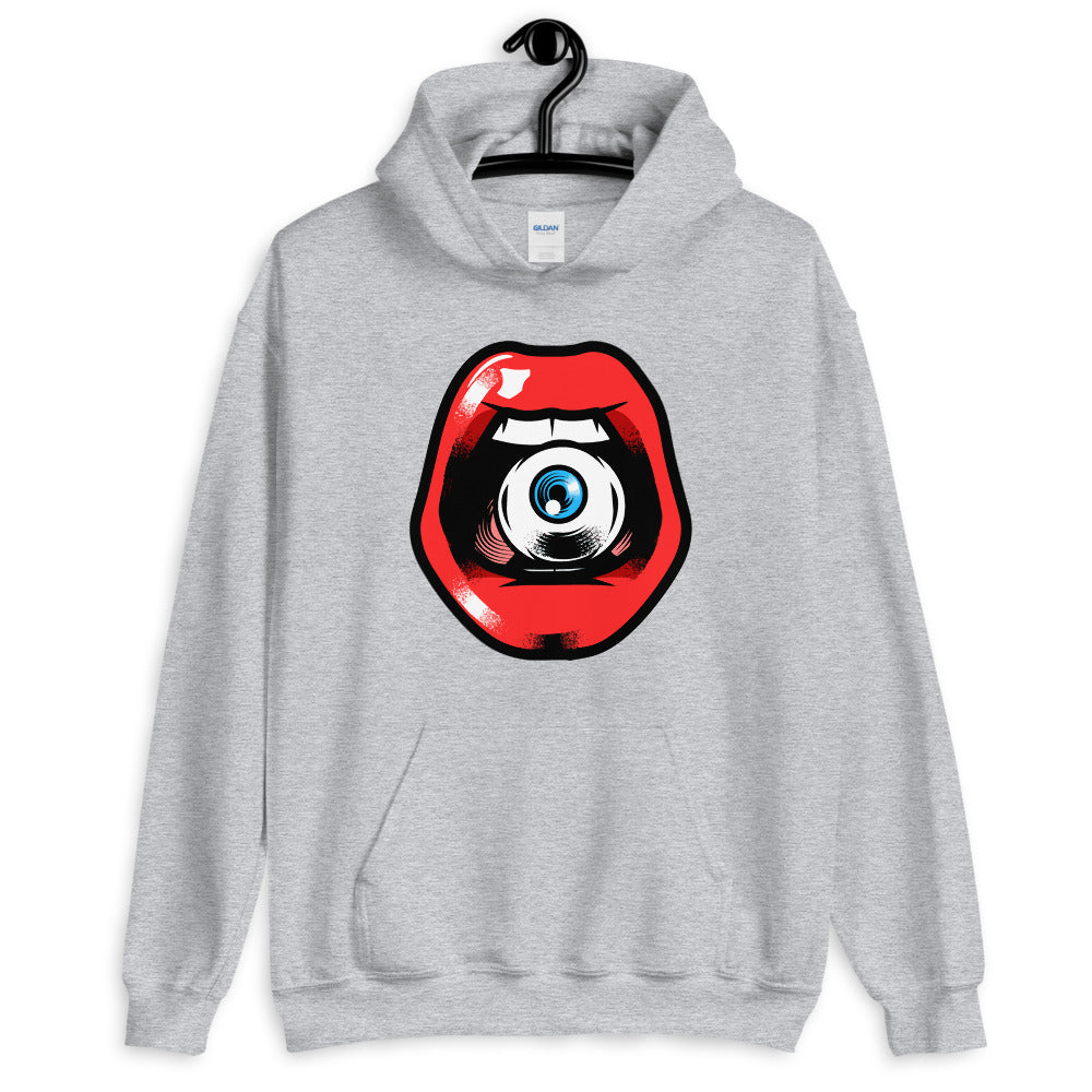 'Speak, I Can See You' Eye in Mouth Comfortable Unisex Hoodie