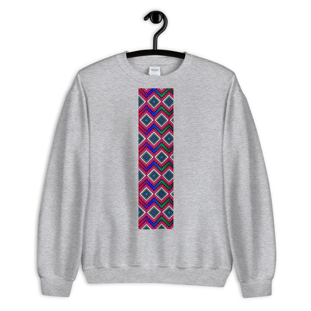 Quad Print Unisex Long sleeve Pullover Sweatshirt