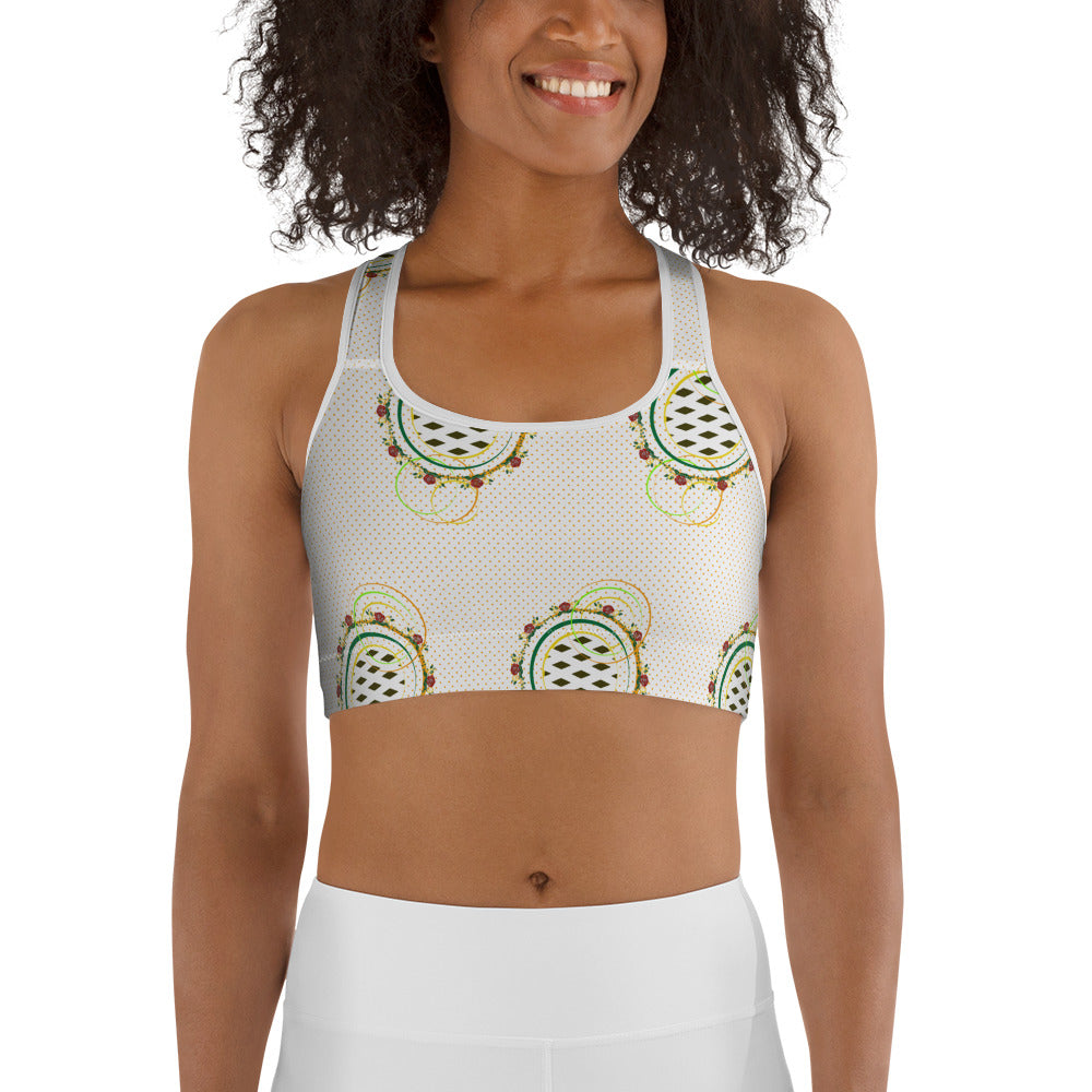Adaeze Print Sports Bra - Snow