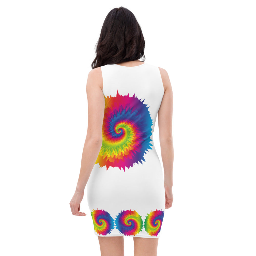 Star Crossed Galaxy Body Con Dress - White