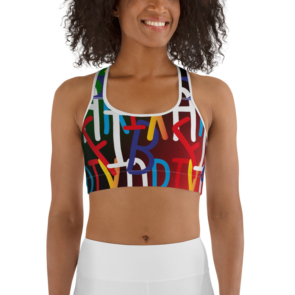 AfriBix Collage Sports bra