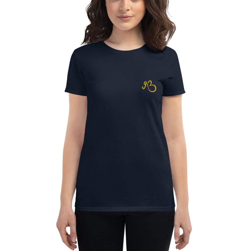 AfriBix Classic Embroidered Women's Short Sleeve T-shirt