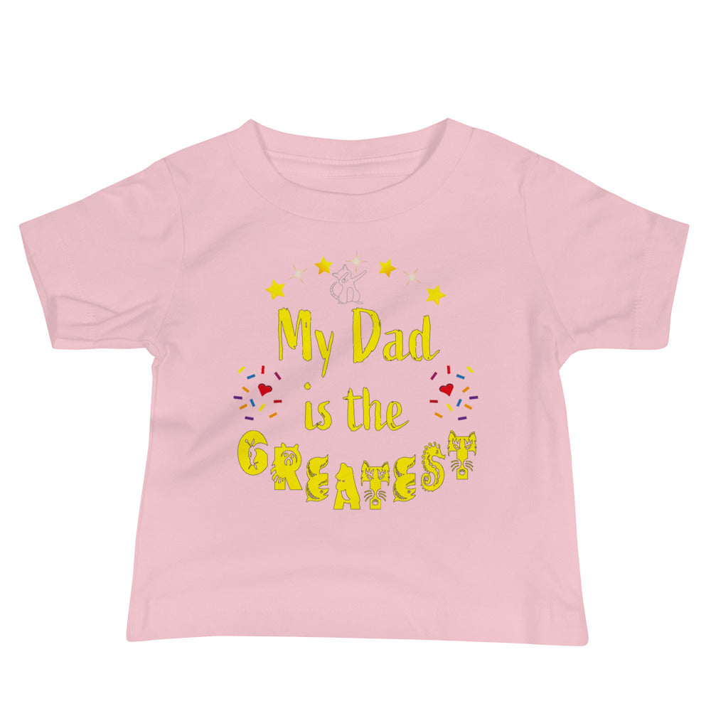 Fathers Day 'Greatest Dad' Baby Jersey Short Sleeve Tee
