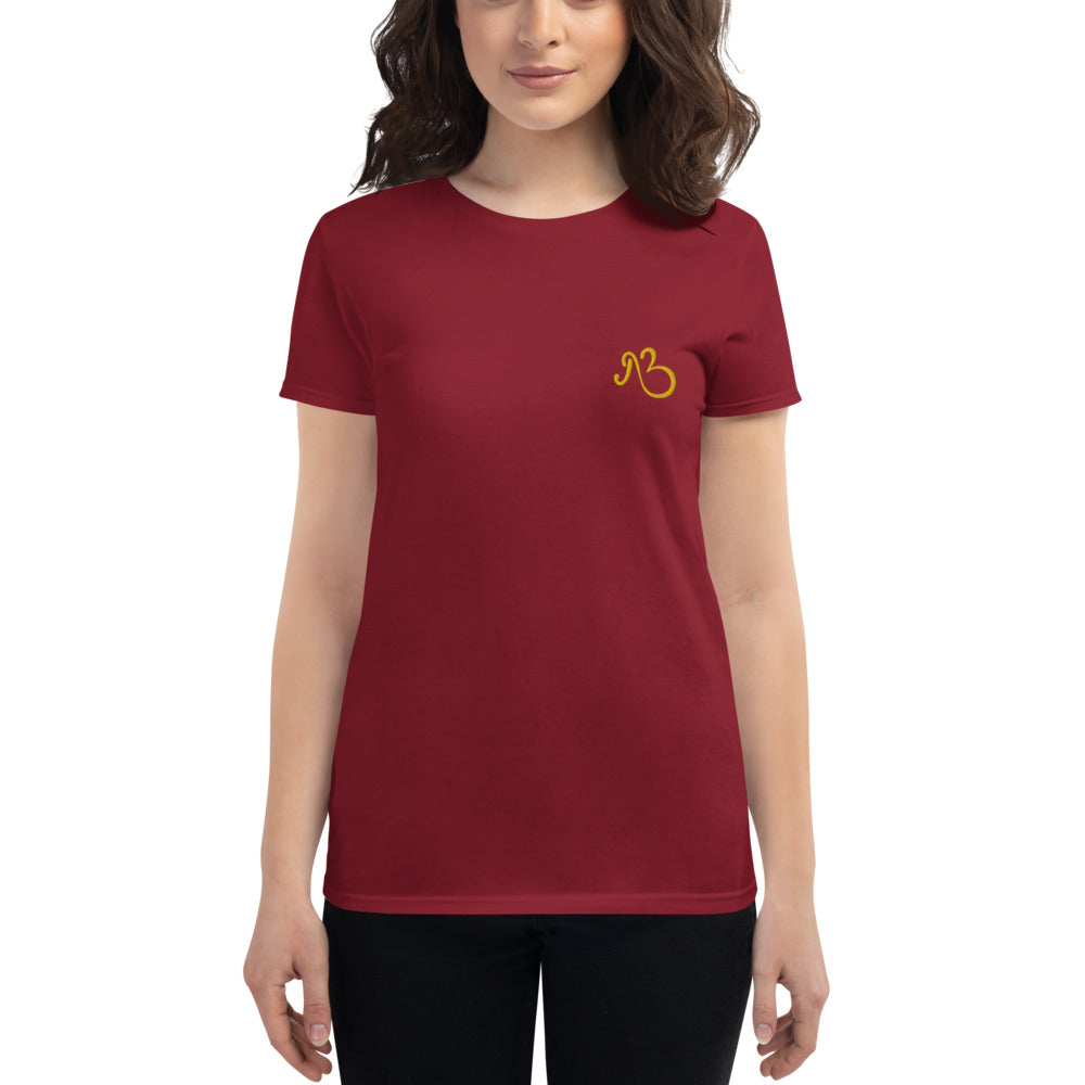AfriBix Classic Embroidered Women's Short Sleeve T-shirt