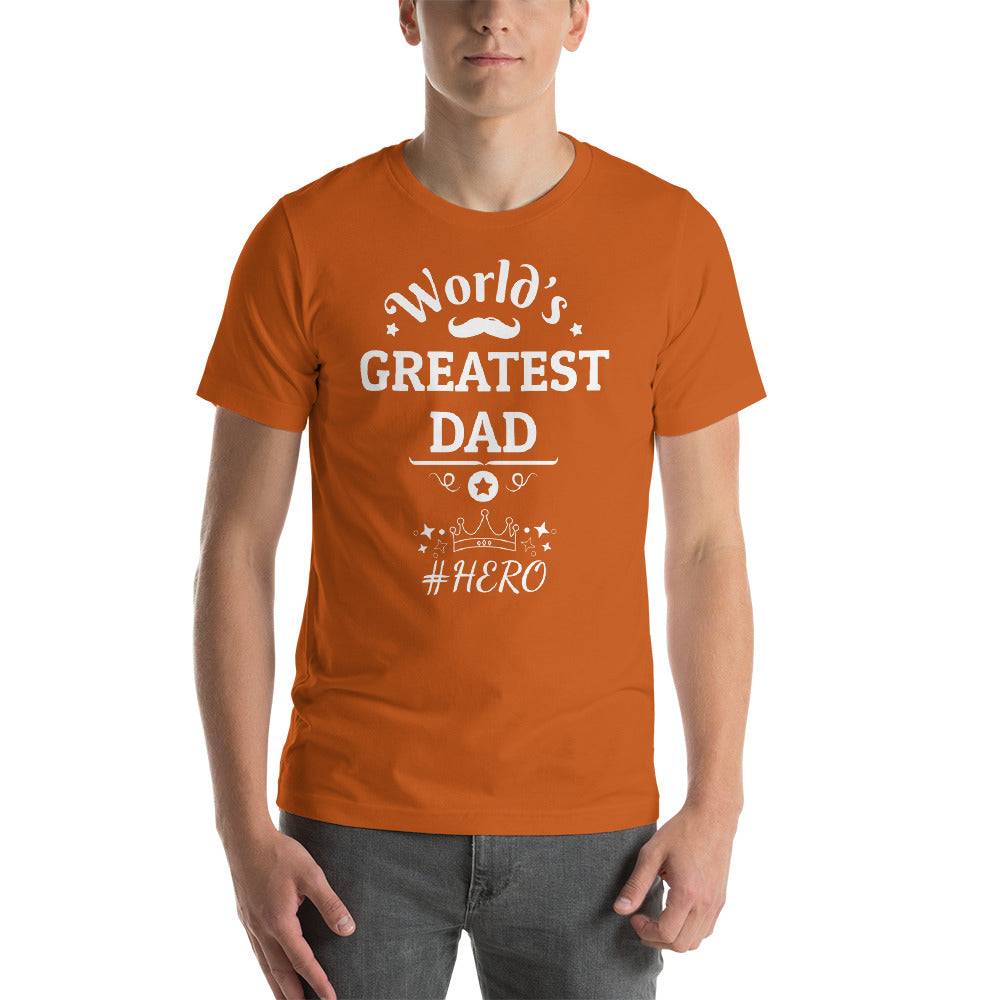 Worlds Greatest Dad Short-Sleeve Unisex T-Shirt - Dark Colours