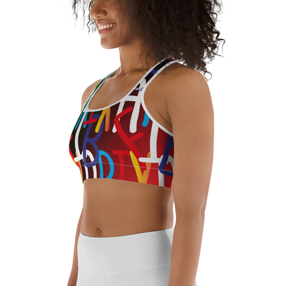 AfriBix Collage Sports bra