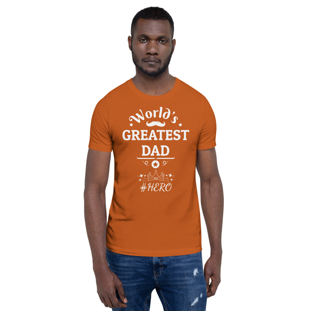 Worlds Greatest Dad Short-Sleeve Unisex T-Shirt - Dark Colours