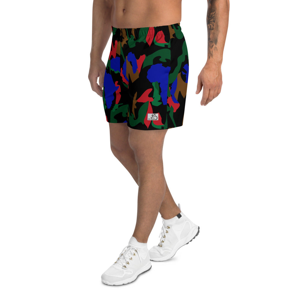 AfriBix Camo Men's Athletic Shorts - Black