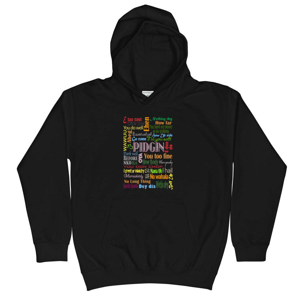 AfriBix Pidgin Print Kids Hoodie