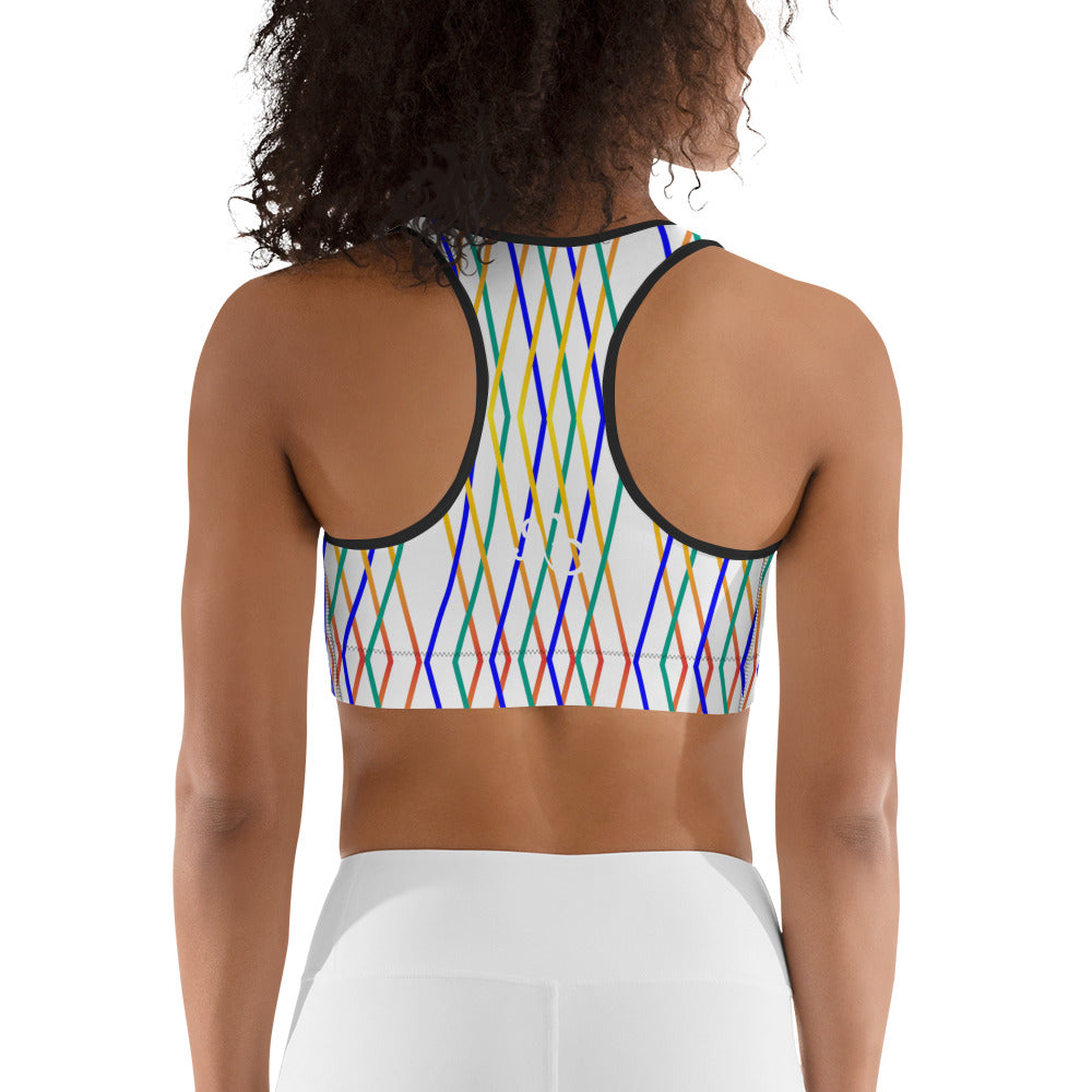 Constellation Print Sports Bra - Snow