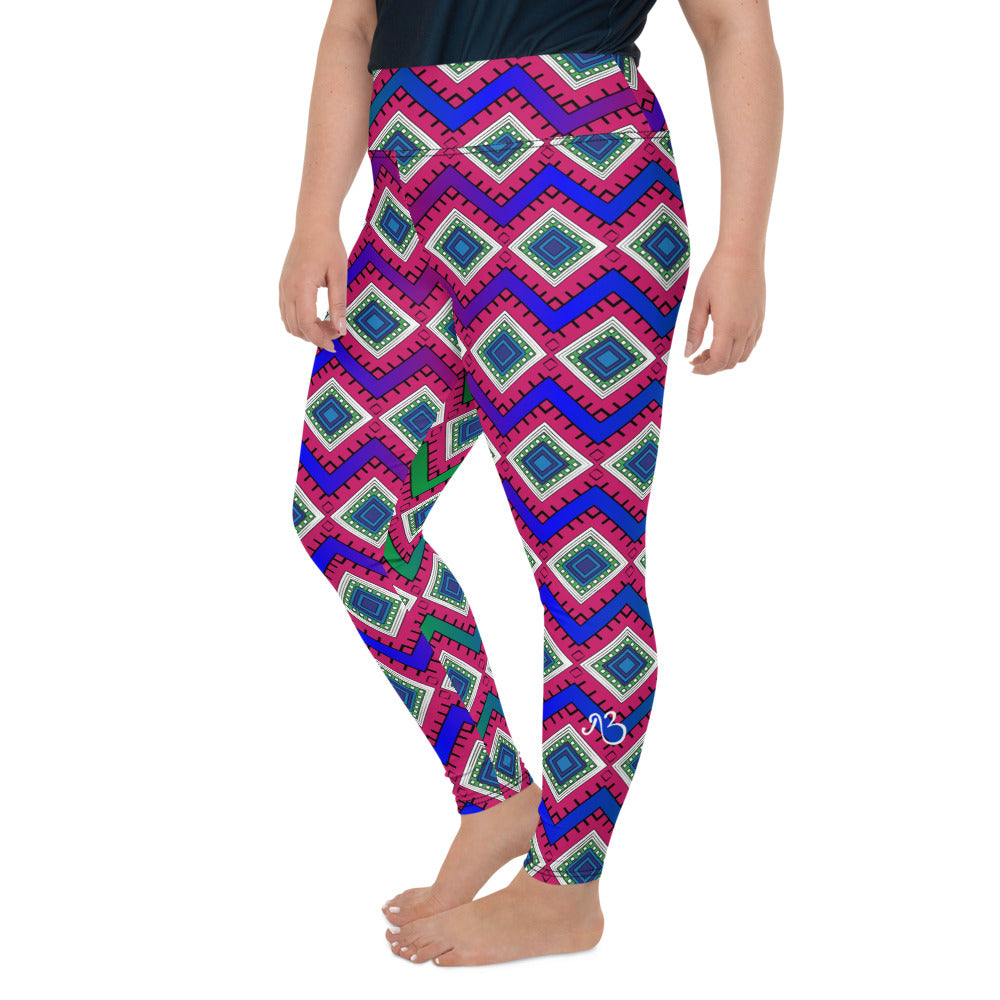AfriBix Galaxy Quad Print Plus Size High Waist Leggings
