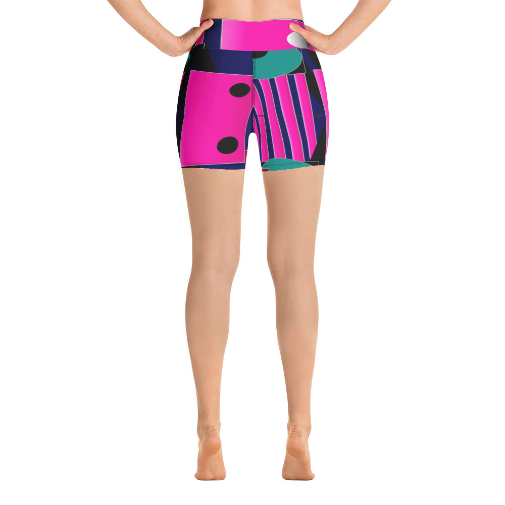 Gallery Print Lycra Shorts - Pink