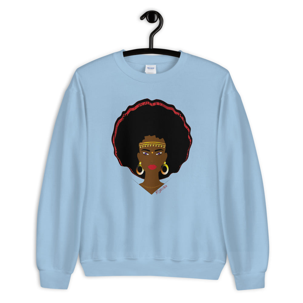 AfriBix Warrior Unisex Crew Neck Long Sleeve Pullover Sweatshirt