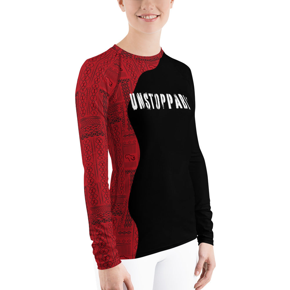 AfriBix Tribal Print Women's Rash Guard