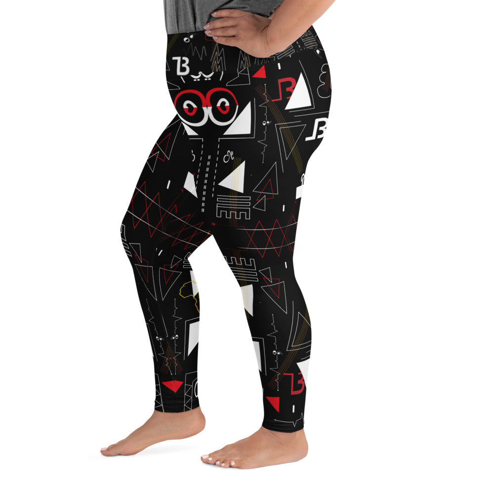 AfriBix Linear Plus Size High Waist Leggings