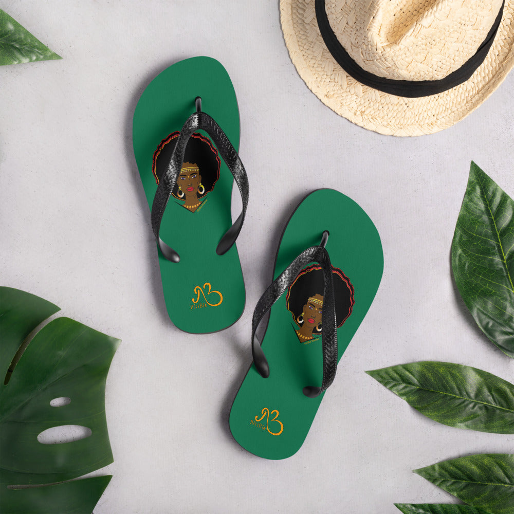 AfriBix Warrior Flip-Flops - Green