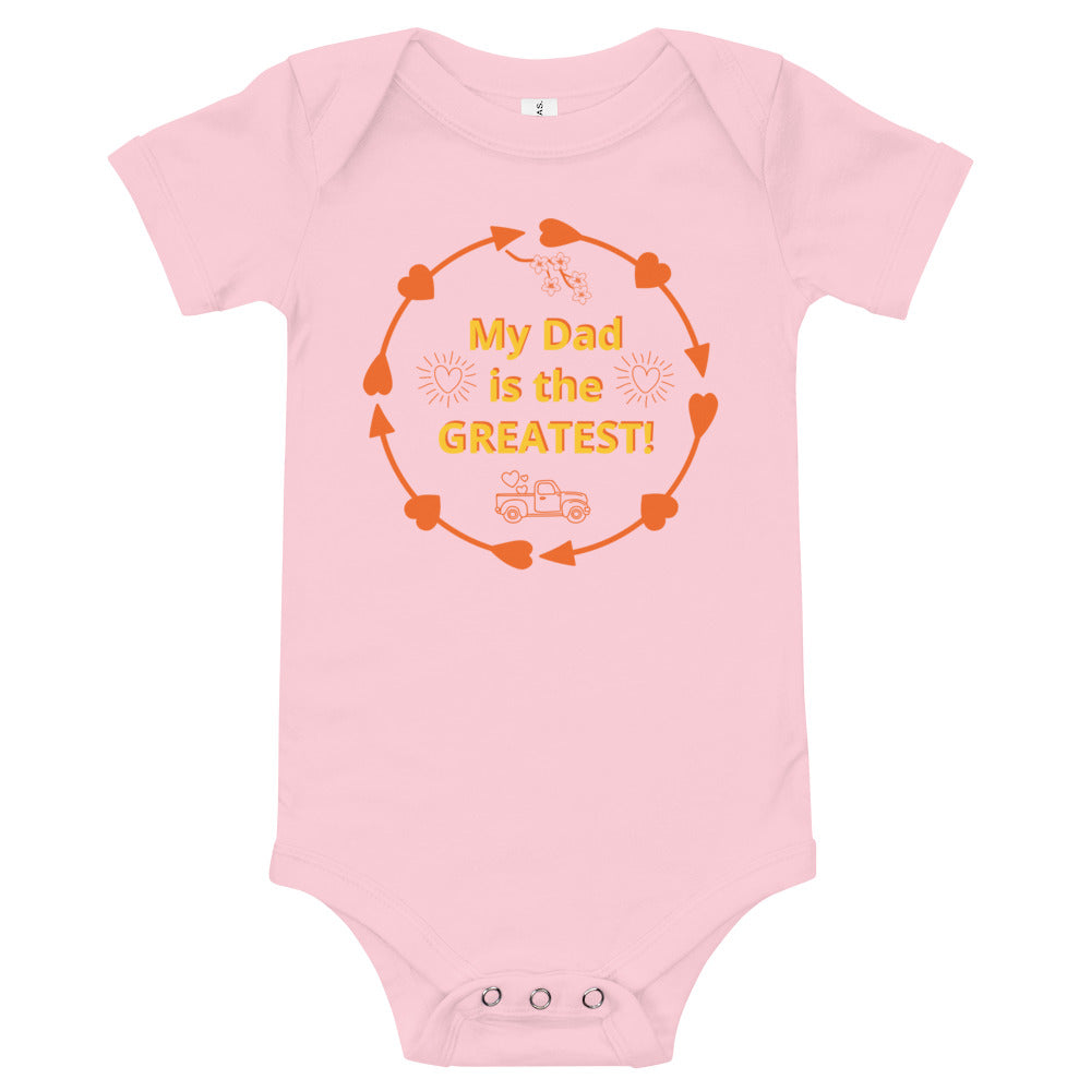 Father's day 'Greatest Dad' Baby Bodysuit One Piece