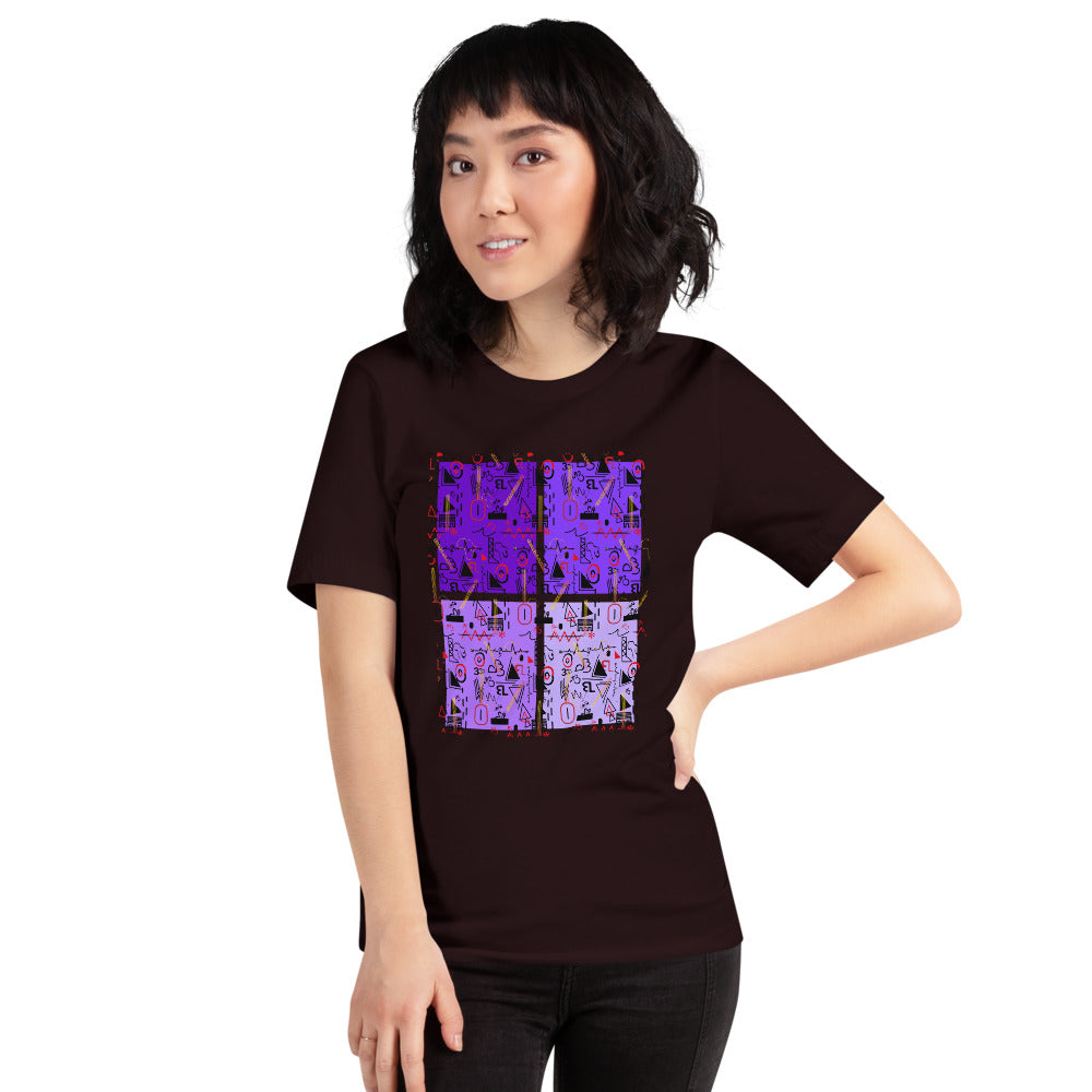 Linear Print Graphic Unisex T-Shirt