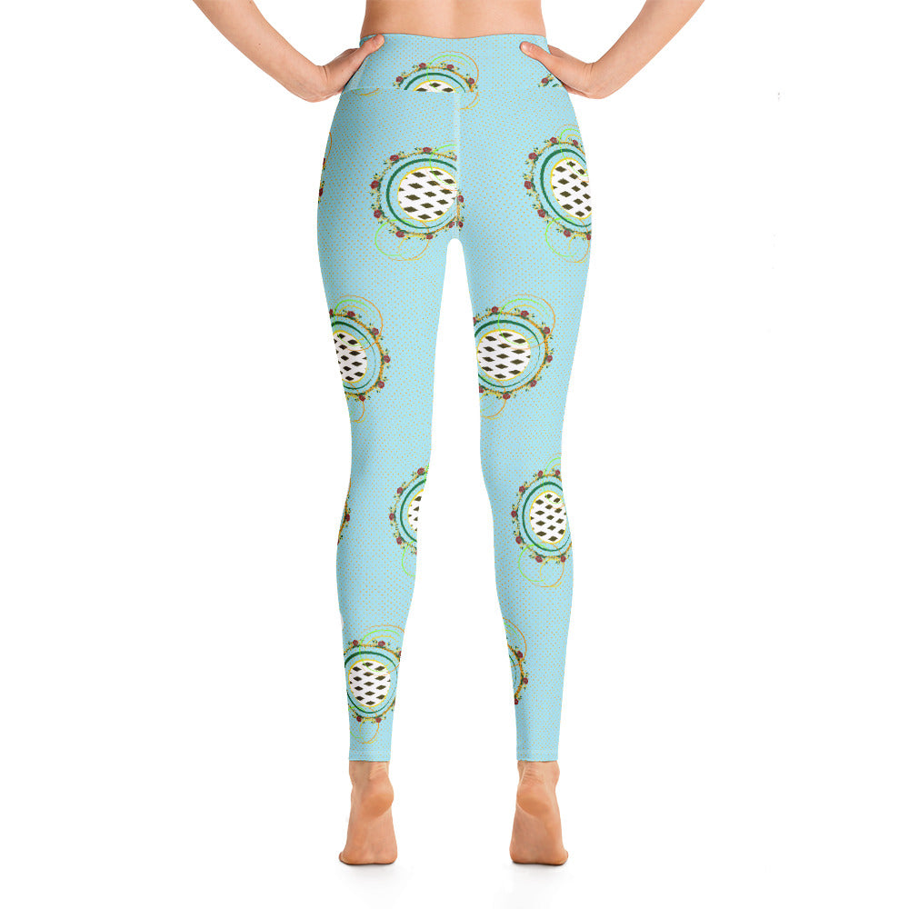 Adaeze Print Leggings - Celeste