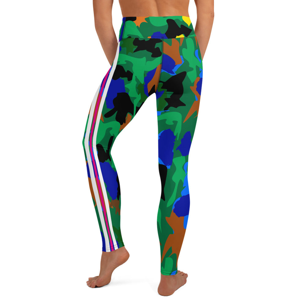 AfriBix Camo Print Leggings - Leaf