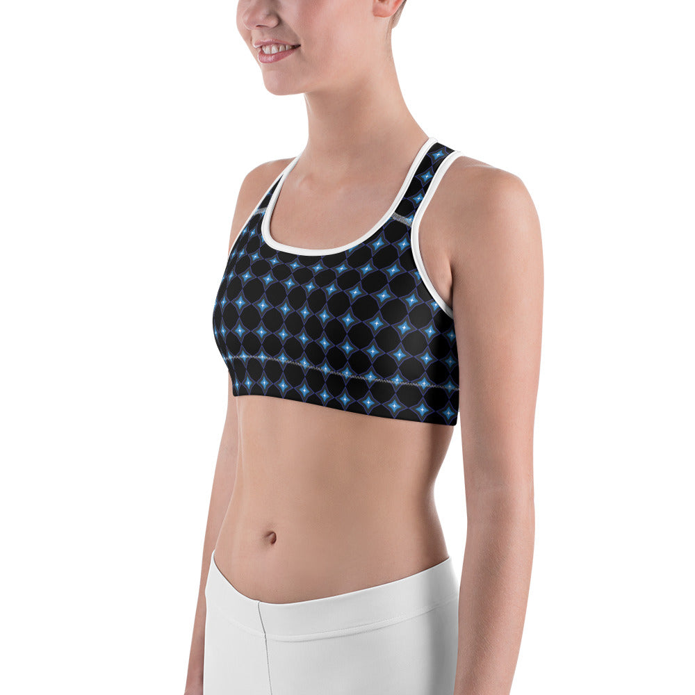 Starz Print Sports Bra - Noir