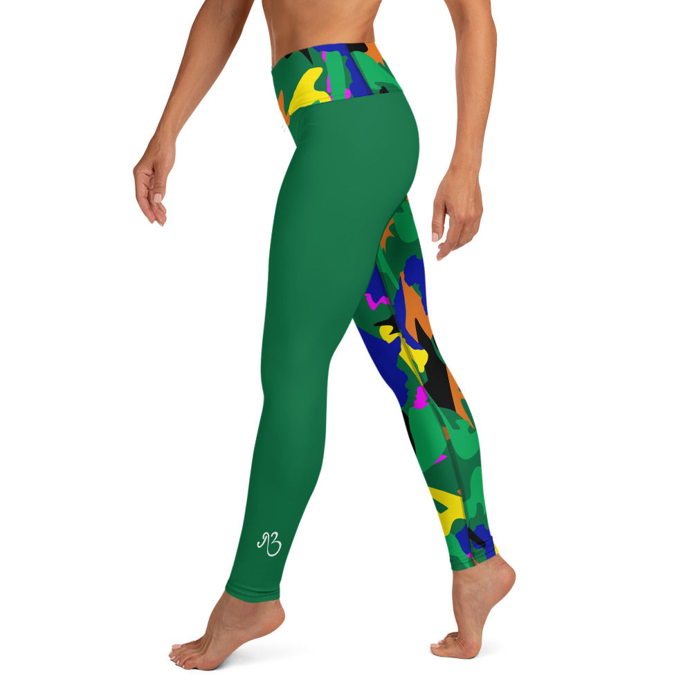 AfriBix Camo Print Part Leaf Leggings