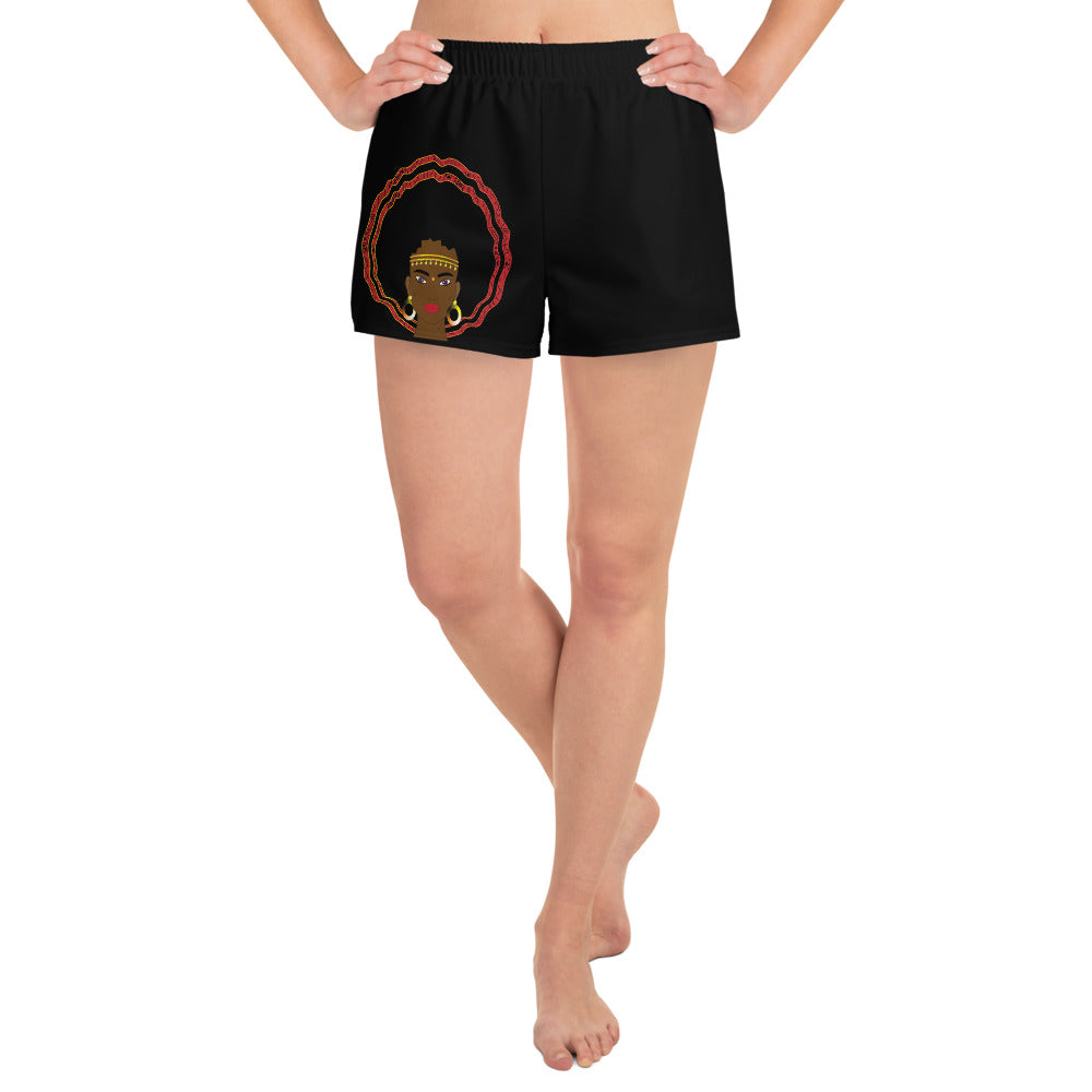 AfriBix Warrior Women's Athletic Shorts - Black