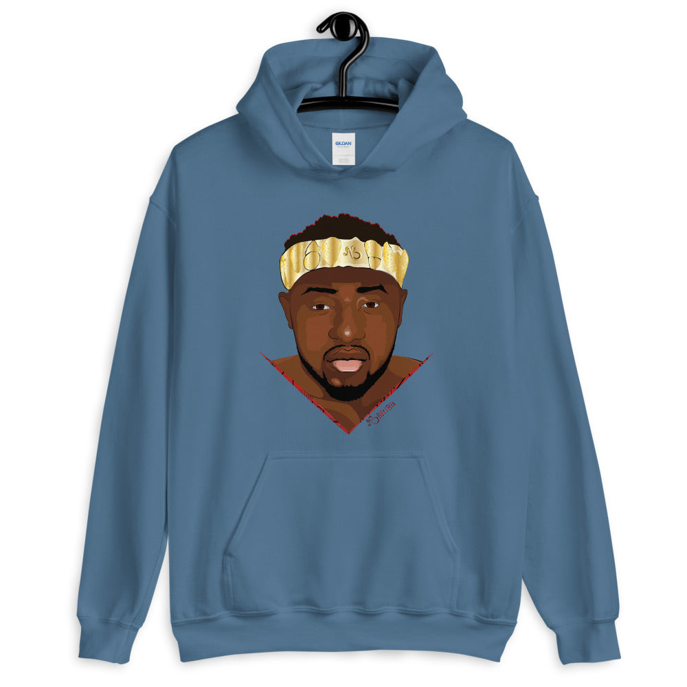 AfriBix Warrior African King Portrait Comfortable Unisex Hoodie