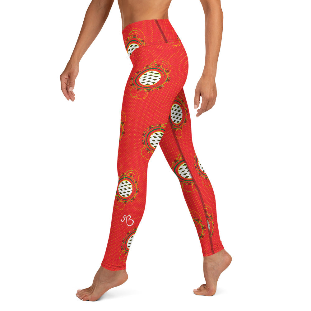 Adaeze Print Leggings - Scarlet