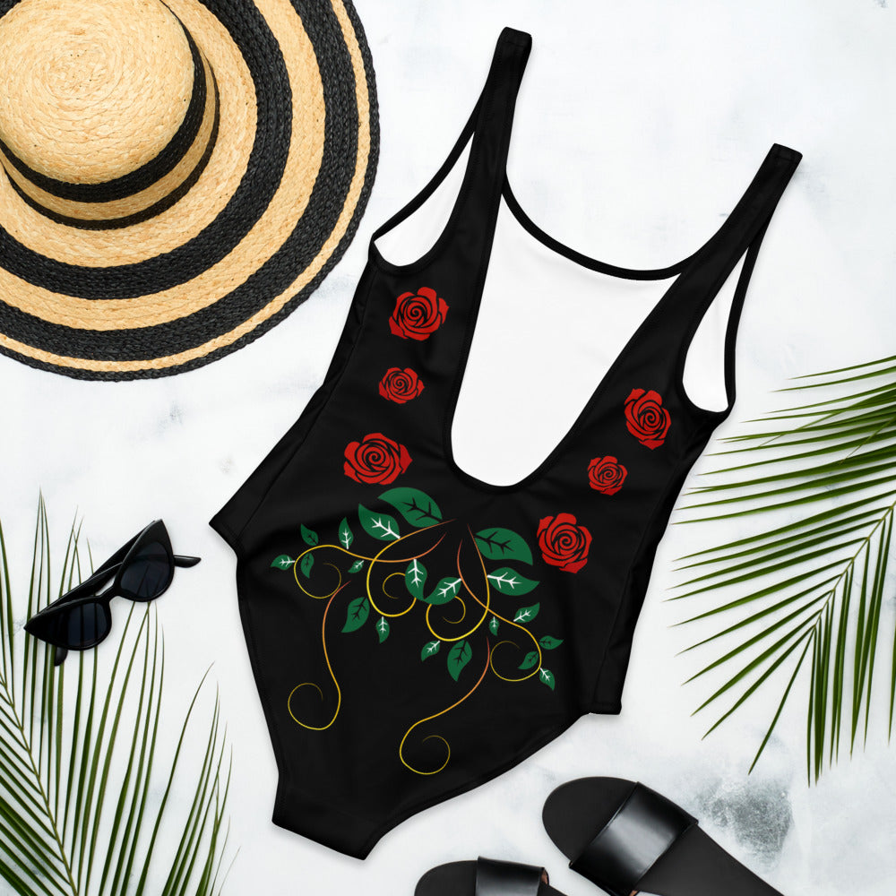 Eye in Mouth One-Piece Swimsuit