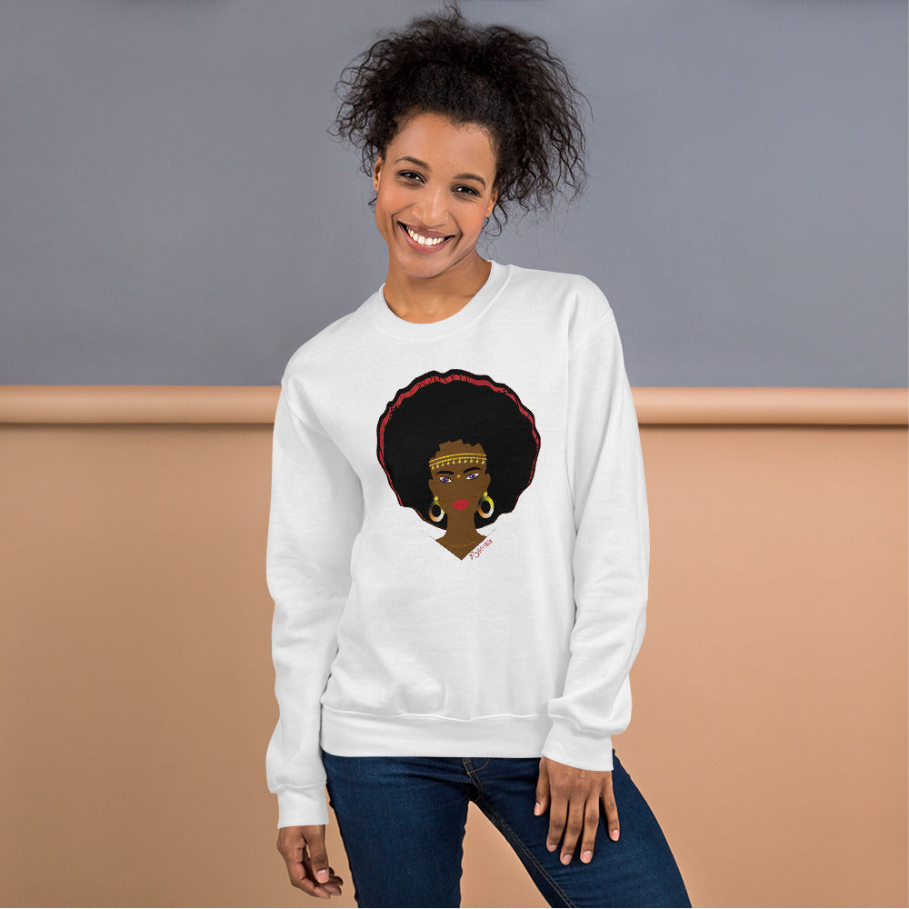 AfriBix Warrior Unisex Crew Neck Long Sleeve Pullover Sweatshirt