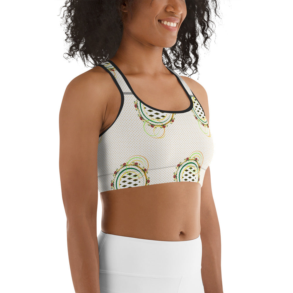 Adaeze Print Sports Bra - Snow