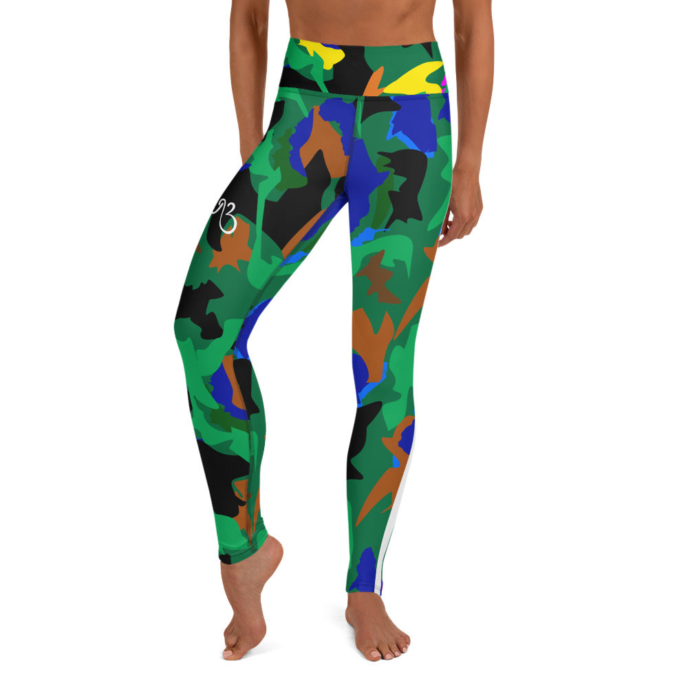 AfriBix Camo Print Leggings - Leaf