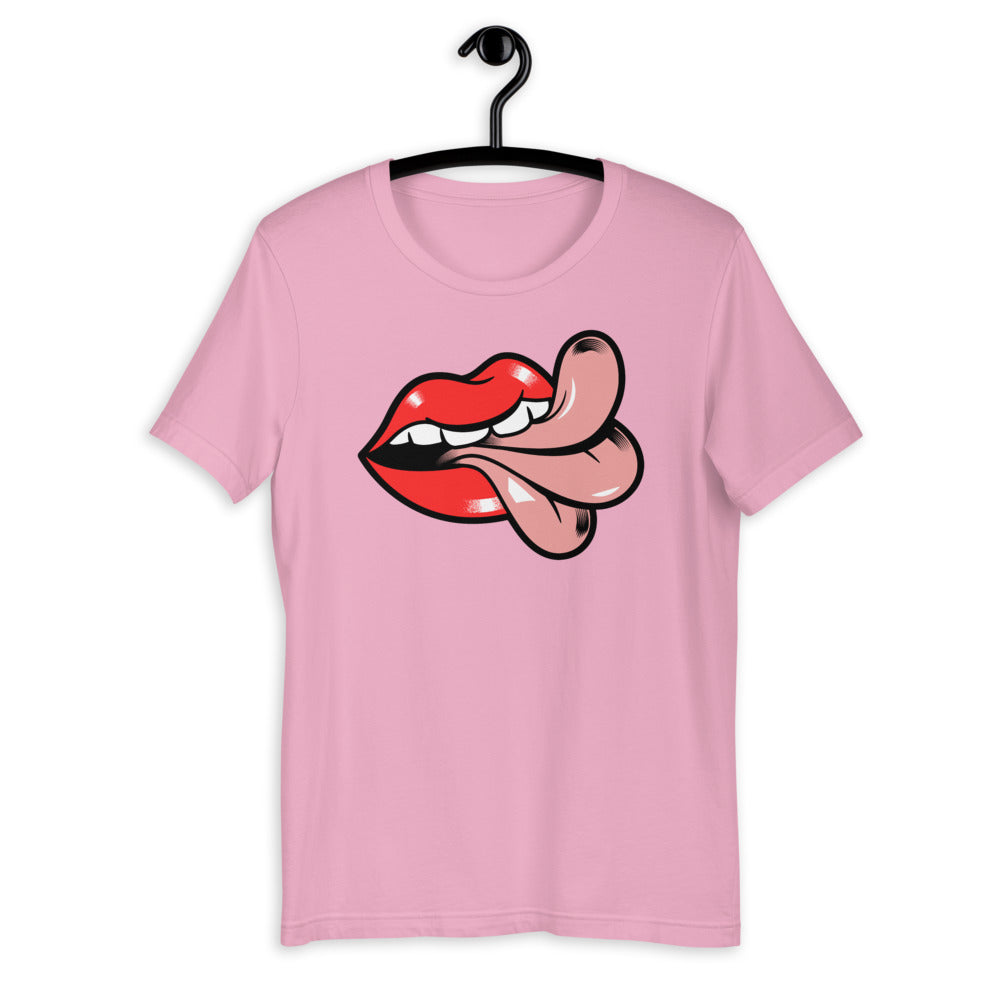 Cheeky Graphic Mouth & Tongue Short-Sleeve Unisex T-Shirt