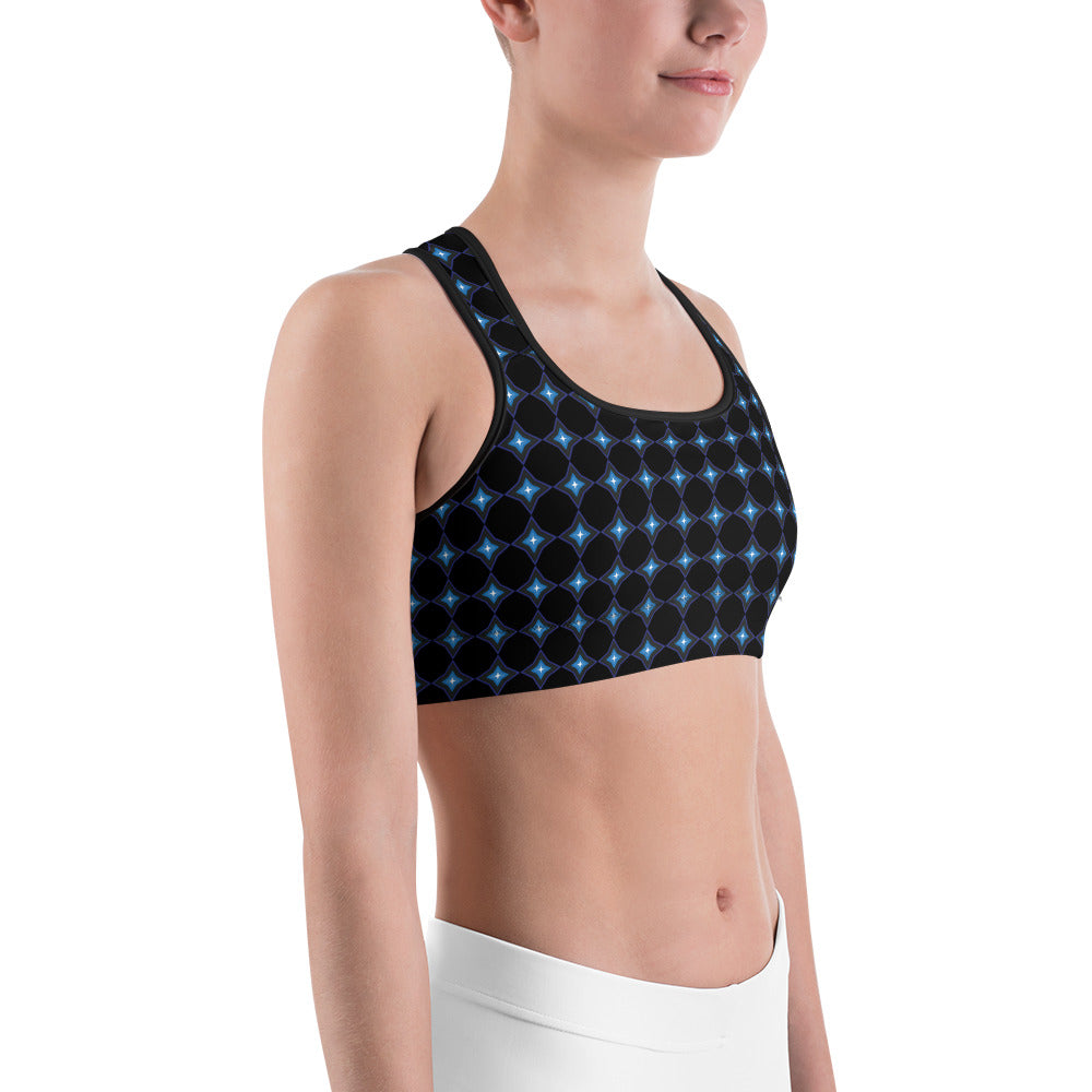 Starz Print Sports Bra - Noir
