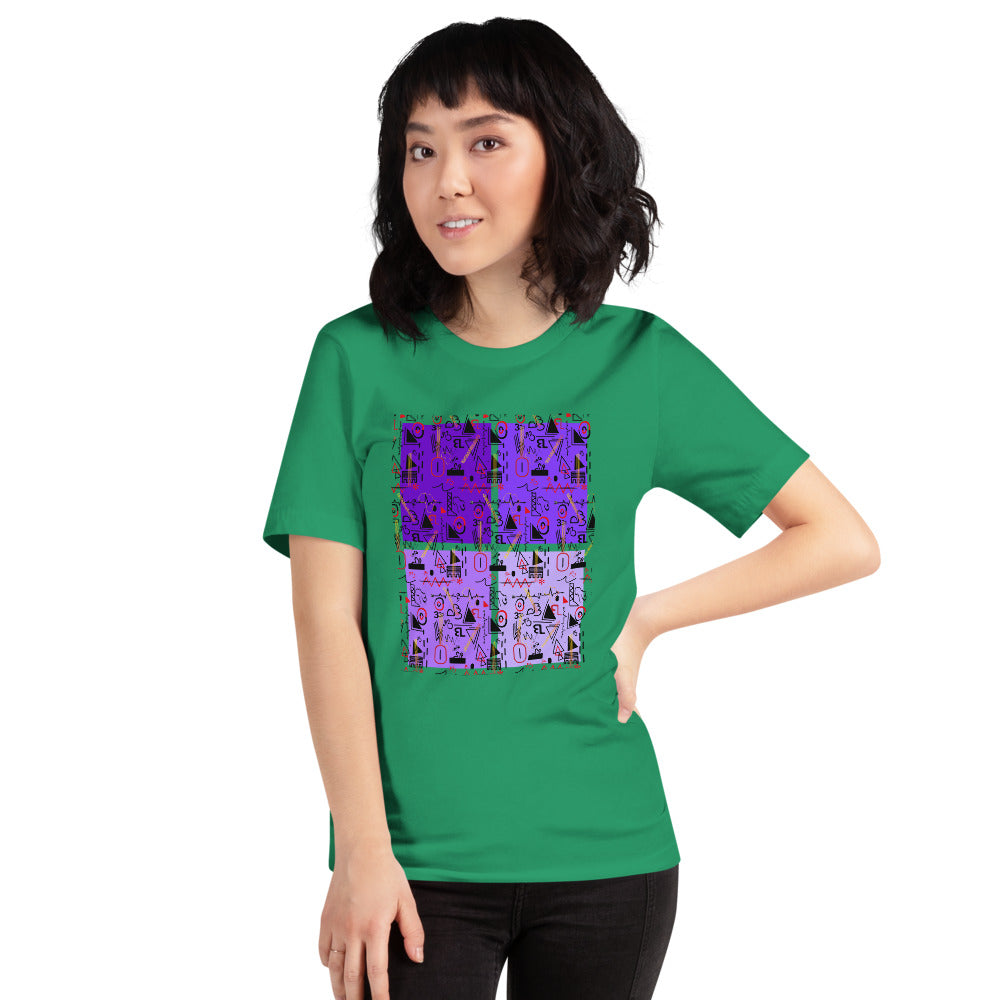 Linear Print Graphic Unisex T-Shirt