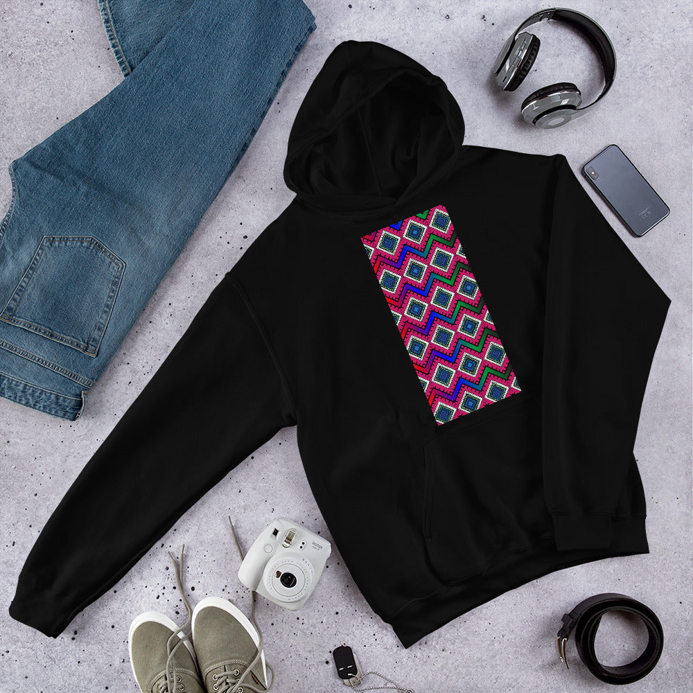 Quadrangle Print Unisex Hoodie