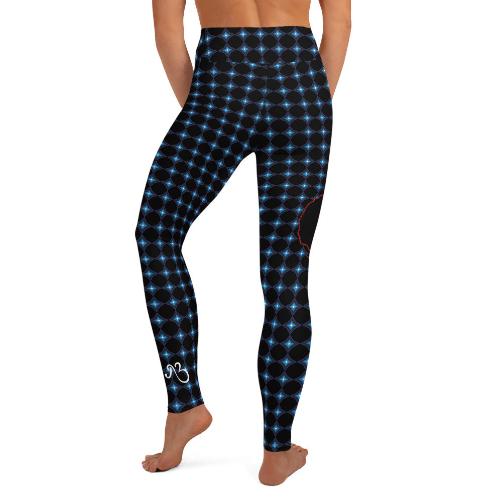 AfriBix Warrior Starz Print Leggings - Noir