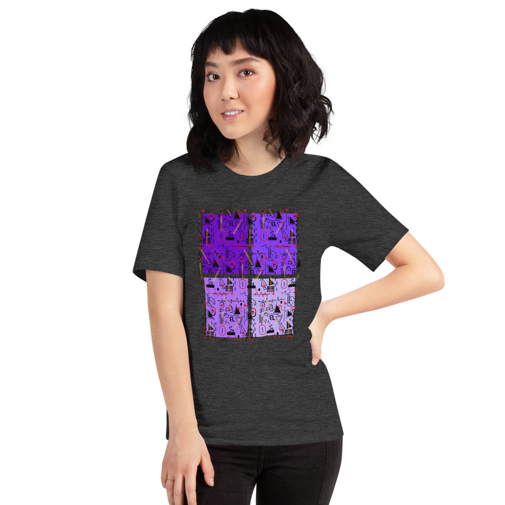Linear Print Graphic Unisex T-Shirt