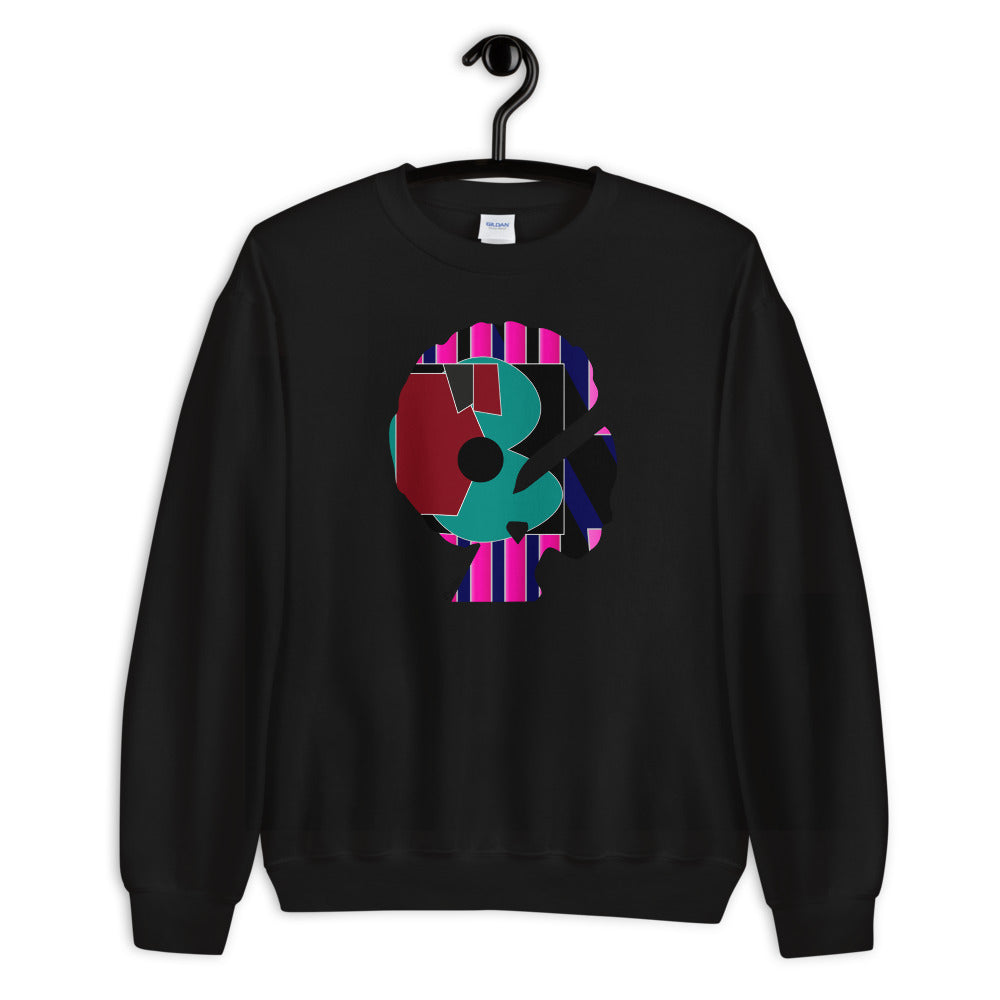 AfriBix Gallery Print Unisex Crew Neck Long Sleeve Pullover Sweatshirt