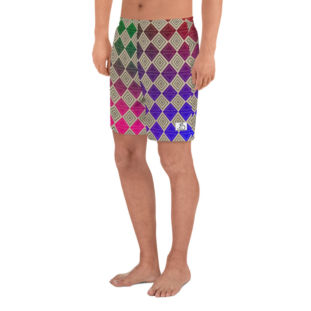 Galaxy Box Print Men's Athletic Shorts