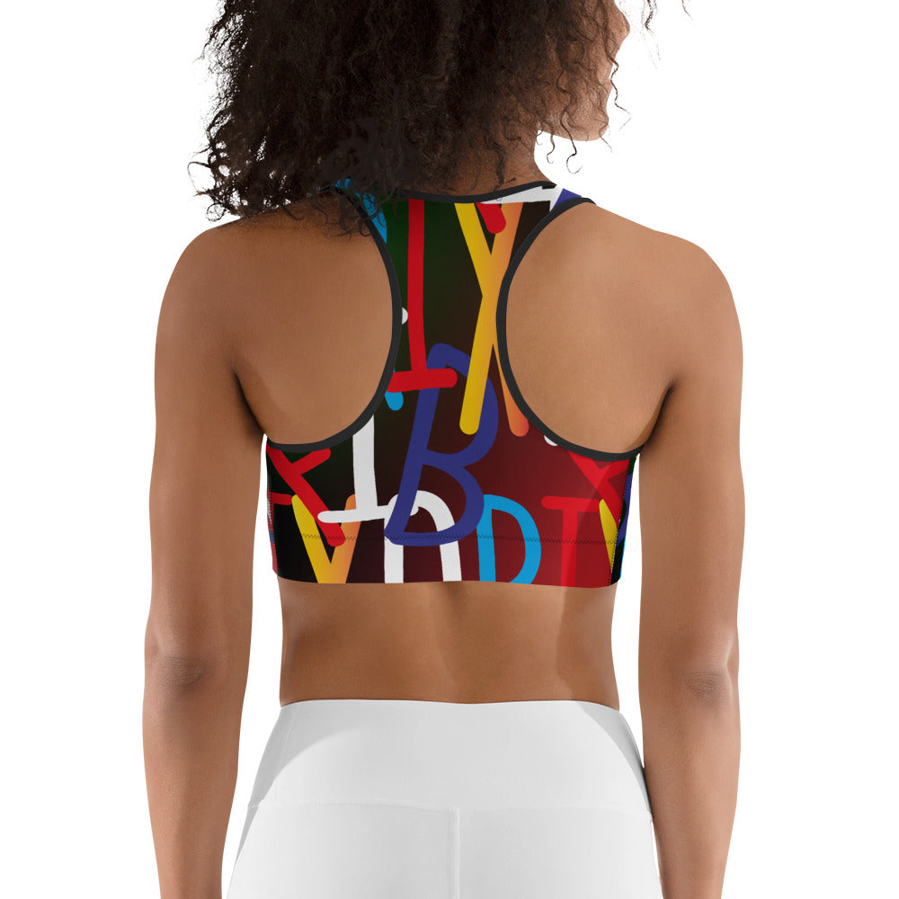 AfriBix Collage Sports bra