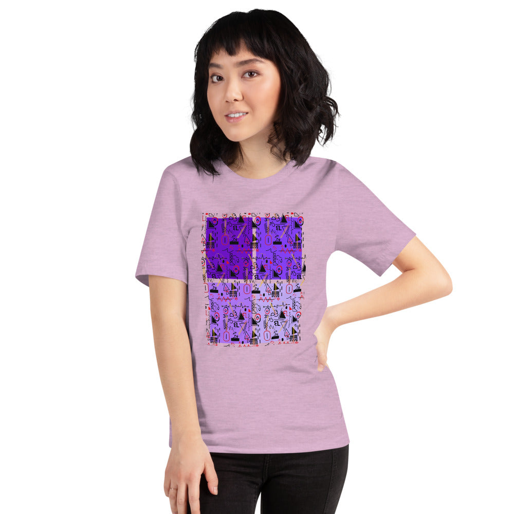 Linear Print Graphic Unisex T-Shirt