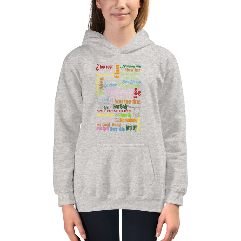 AfriBix Pidgin Print Kids Hoodie